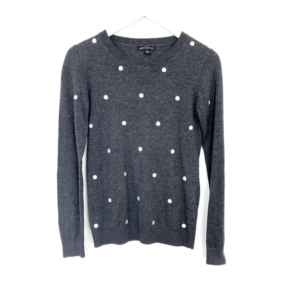 J. Crew Mercantile Size XXS Wool Blend Polkadot Sweater - Picture 3 of 6